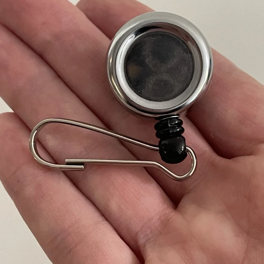 Mini Retractable Badge Reel Key Chain Pull Clip ID Holder 1